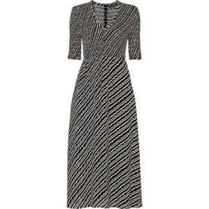 Whistles Diagonal Ripple Shirred Dress